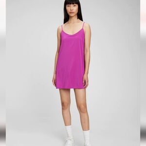 New Gap Tennis Yoga Golf one piece Workout Pink Dress built-in shorts GapFit NWT